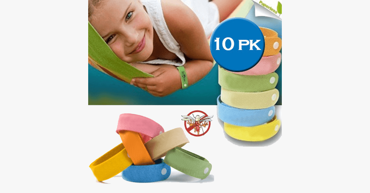 Hjemix | 10-pack myggrepellentbånd - Ulike farger