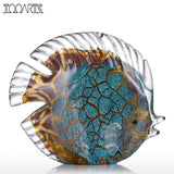 Hjemix | Flerfargede Prikkete Tropiske Fisk Delikat Glass Skulptur Elegant Leilighets Dekorasjon Glass Fisk Utmerket Rom Leilighets Dekorasjon Håndverk