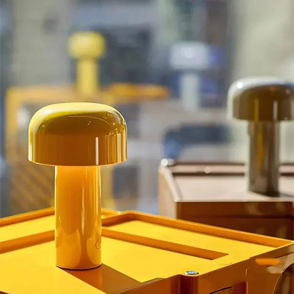 Hjemix | PowerMush Oppladbar LED Sopplampe | Ambientelys | Trådlamp for Hjemmet