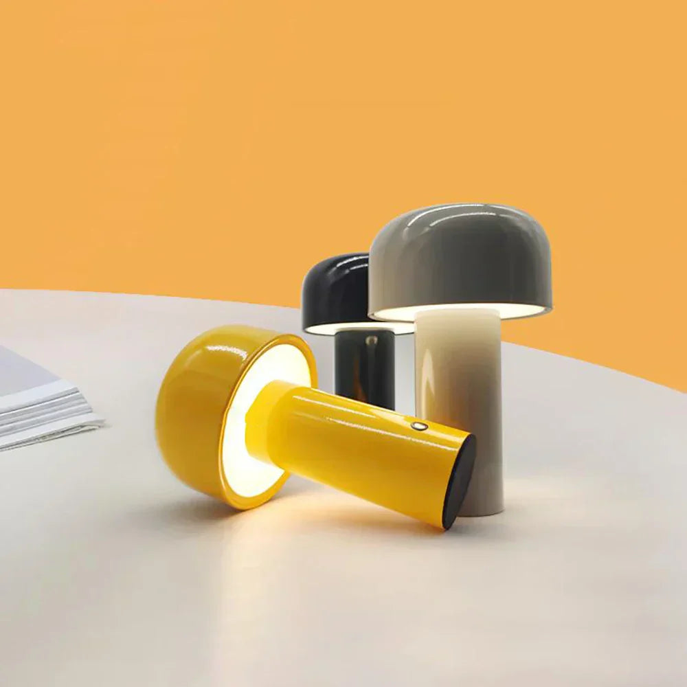 Hjemix | PowerMush Oppladbar LED Sopplampe | Ambientelys | Trådlamp for Hjemmet