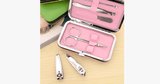 Hjemix | 7-delt neglklipper sett - Leveres i et rosa etui - Perfekt for manicure!
