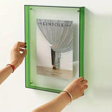 Hjemix | Neon Transparent Bilde Ramme – Minimalistisk Akryl Bilde Ramme for Moderne Dekor