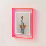 Hjemix | Neon Transparent Bilde Ramme – Minimalistisk Akryl Bilde Ramme for Moderne Dekor