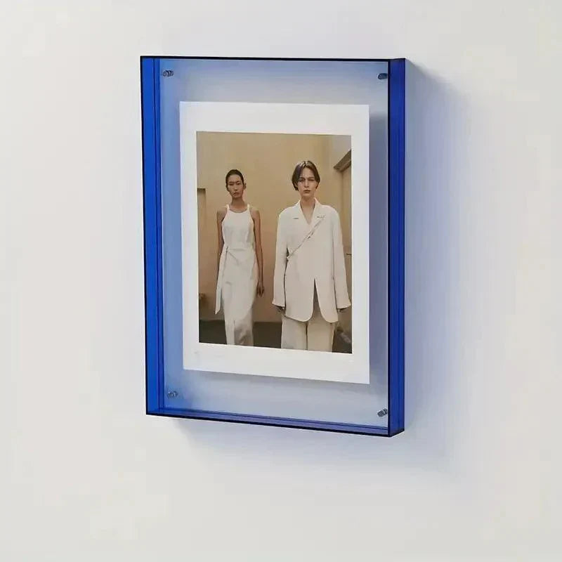 Hjemix | Neon Transparent Bilde Ramme – Minimalistisk Akryl Bilde Ramme for Moderne Dekor
