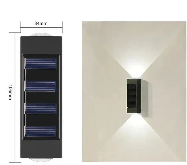 Hjemix | LUMIX | New Solar Wall Lighting for Outdoors | Vanntett LED solcellelampe for ambient hagebelysning