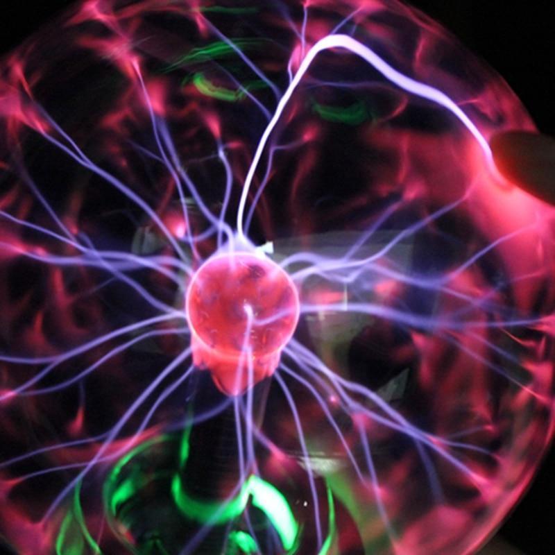 Hjemix | PlasmaNova Plasma Ball Nattlys | Interaktiv Belysning | Dekorativ Bordlampe | Perfekt for Hjem og Kontor