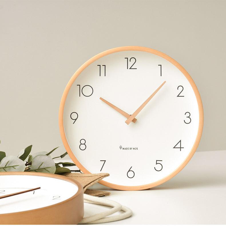 Hjemix | Nordisk Minimalistisk Tre Stille Veggklokke