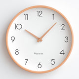 Hjemix | Nordisk Minimalistisk Tre Stille Veggklokke