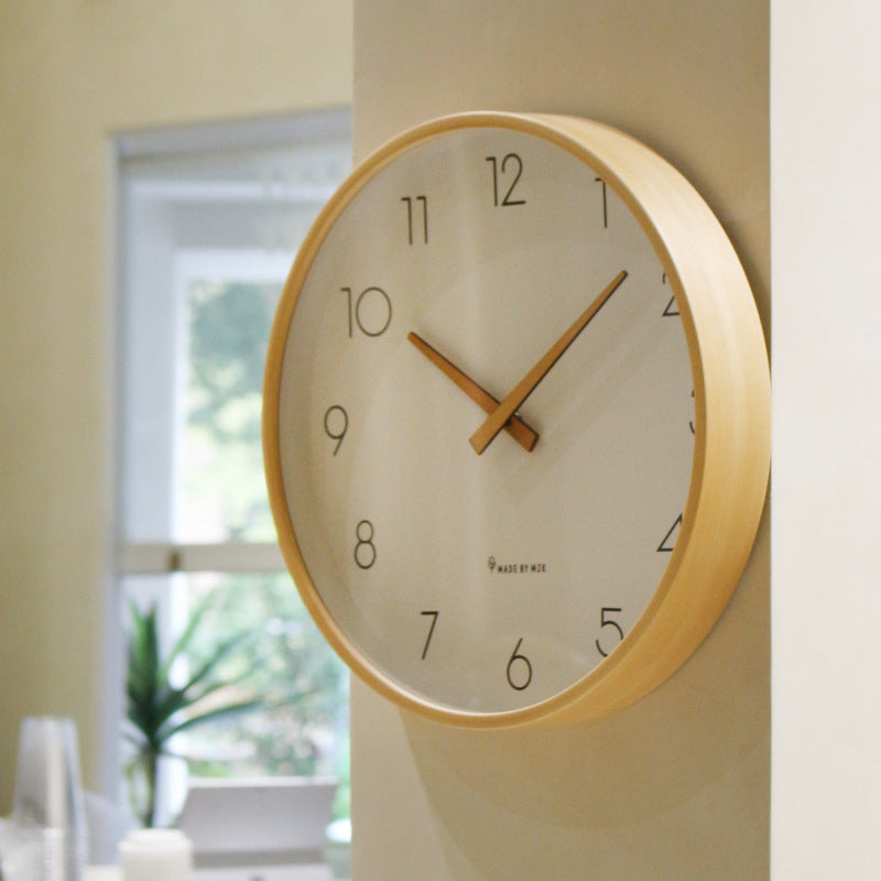 Hjemix | Nordisk Minimalistisk Tre Stille Veggklokke