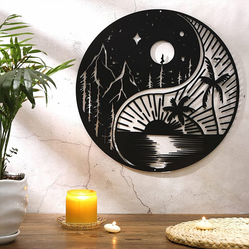 Hjemix | Svart Metall Veggkunst Hjemmedekor