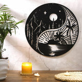 Hjemix | Svart Metall Veggkunst Hjemmedekor