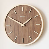 Hjemix | Minimalistisk Stille Treveggklokke 12 Tommer