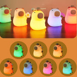 Garduru2024 Capybara Silikon Nattbordlampe | Myk og Barnevennlig | Perfekt Gave til Barn og Jenter