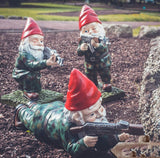 Hjemix | Militær Hagegnome med Kamuflasjeuniform