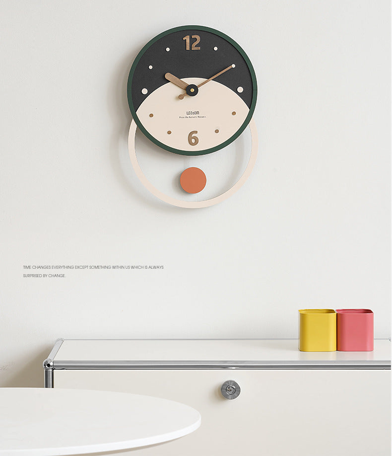 Hjemix | Nordisk Minimalistisk Veggdekorasjon Klokke for Stuen