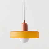 Hjemix | Pendellampe laget av farget glass | Elegant hengelampe i Bauhaus-stil | Designlampe for stue og spisestue