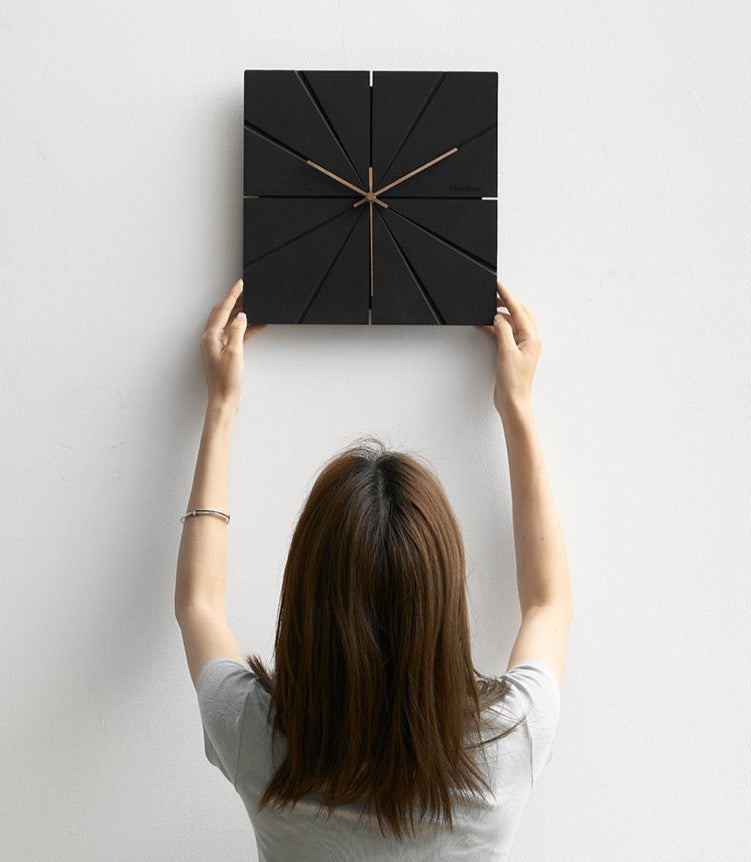 Hjemix | Minimalistisk Moderne Stille Veggklokke for Stue