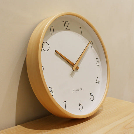Hjemix | Nordisk Minimalistisk Tre Stille Veggklokke