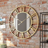 Hjemix | Metal Vintage Stor Veggur med Speil 39cm