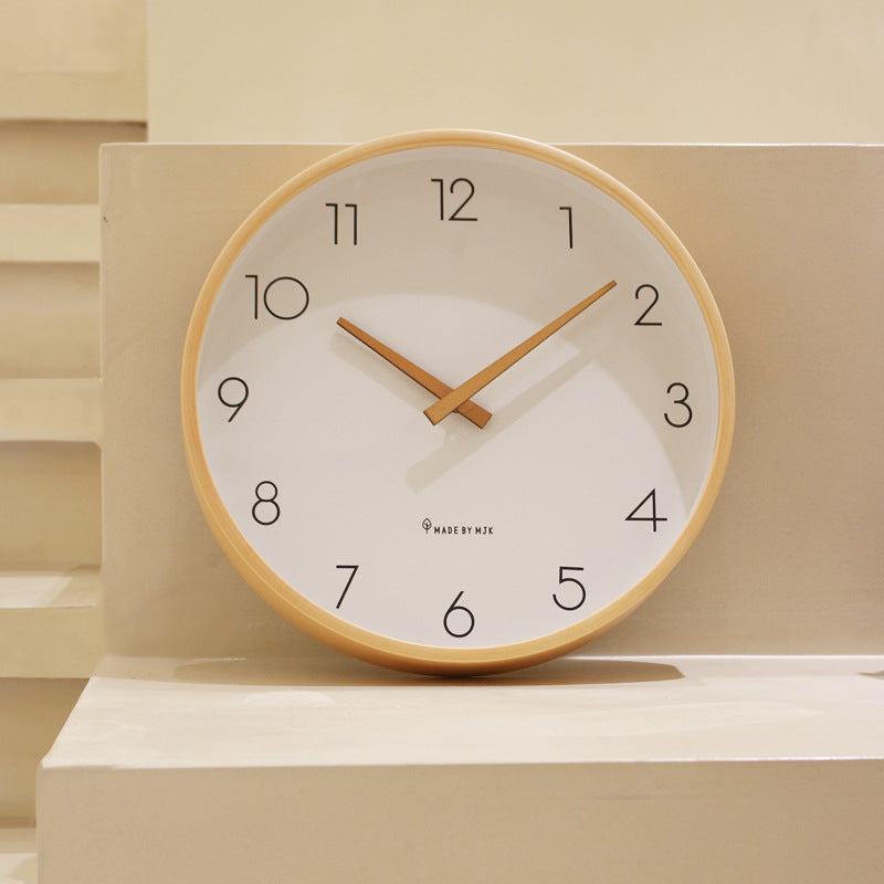 Hjemix | Nordisk Minimalistisk Tre Stille Veggklokke