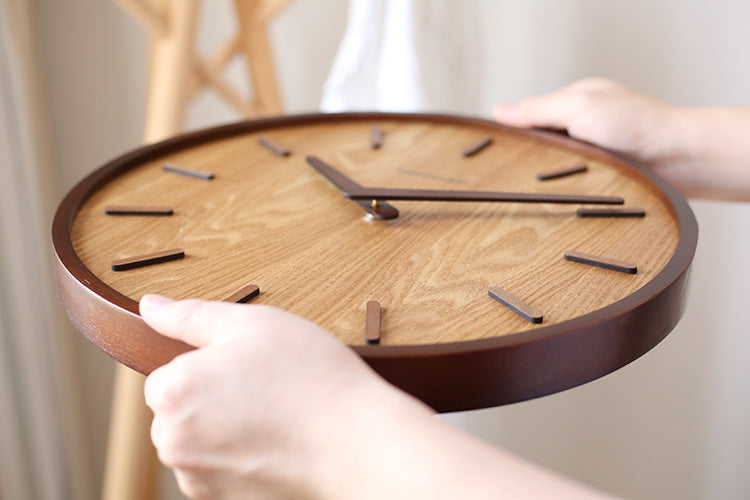 Hjemix | Minimalistisk Stille Treveggklokke 12 Tommer