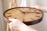 Hjemix | Minimalistisk Stille Treveggklokke 12 Tommer