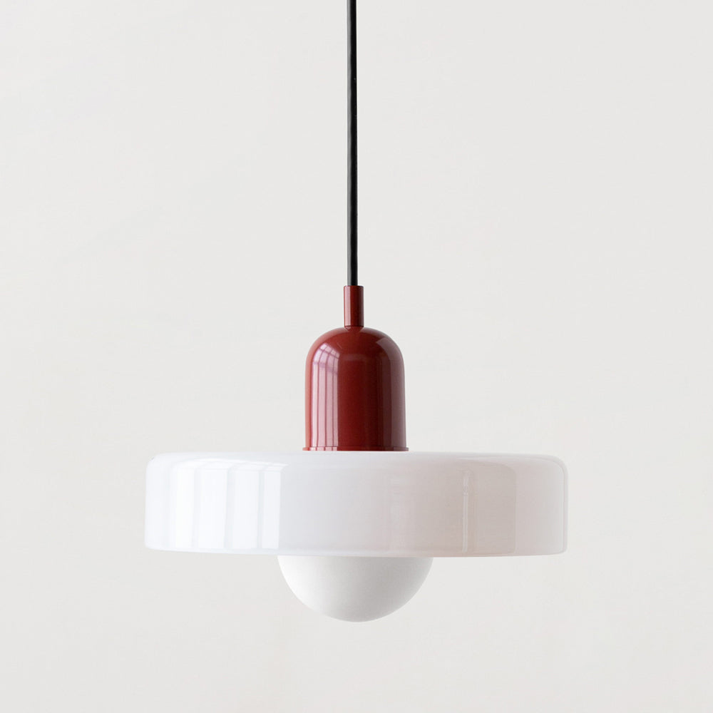 Hjemix | Pendellampe laget av farget glass | Elegant hengelampe i Bauhaus-stil | Designlampe for stue og spisestue