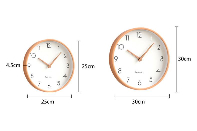 Hjemix | Nordisk Minimalistisk Tre Stille Veggklokke