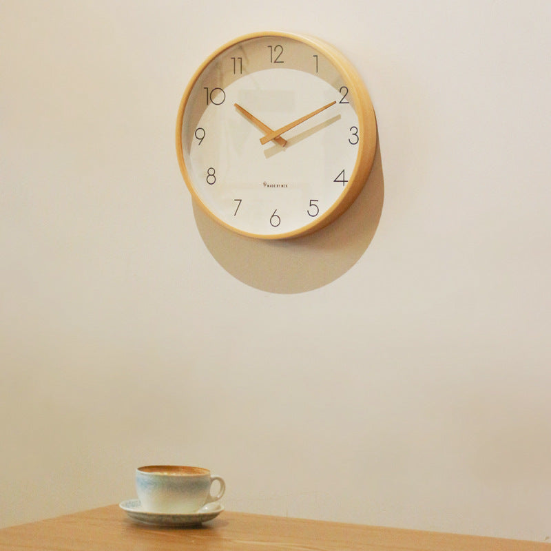 Hjemix | Nordisk Minimalistisk Tre Stille Veggklokke