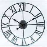 Hjemix | Romerske Bokstaver Stor Stille Veggklokke 16 Tommer Jern