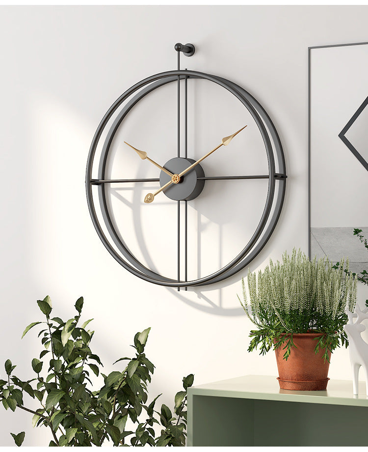 Hjemix | Nordic Minimalist Stor Stille Veggklokke 20 Tommer