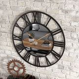 Hjemix | Metal Vintage Stor Veggur med Speil 39cm