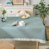 Hjemix | Vaffel Moderne Bordduk, Strikket Stoff Blonder Kaffeduk, Rund Bordduk, Rektangulær Bordduk