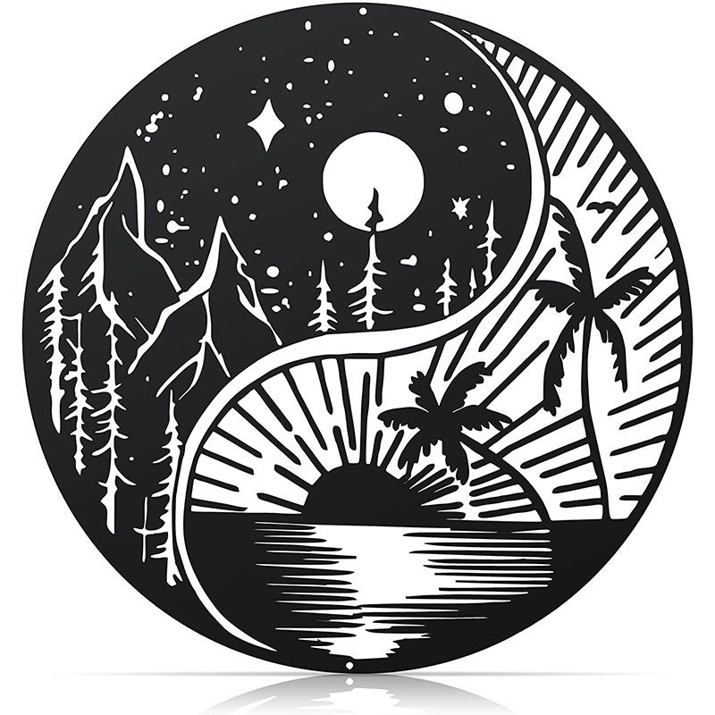 Hjemix | Svart Metall Veggkunst Hjemmedekor