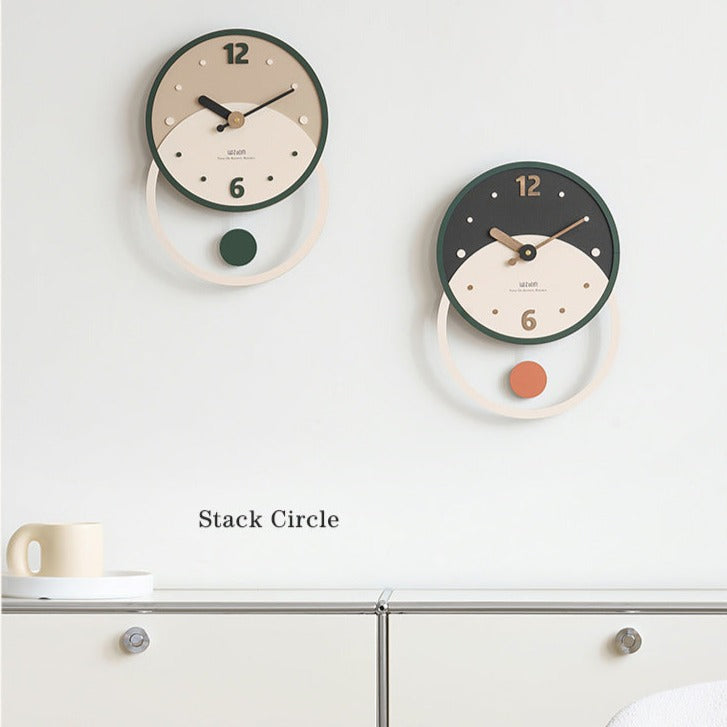 Hjemix | Nordisk Minimalistisk Veggdekorasjon Klokke for Stuen