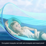 Hjemix | Bærbar Utendørs Camping Fullt Automatisk Nylon Parachute Hengekøye med Myggnett, Størrelse: 250 x 120cm (Oliven Grønn)