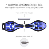 Hjemix | Fashion Vulkan Mønster To-hjul Skateboard Glødende Lynhjul Vitalitetsbrett (Svart)