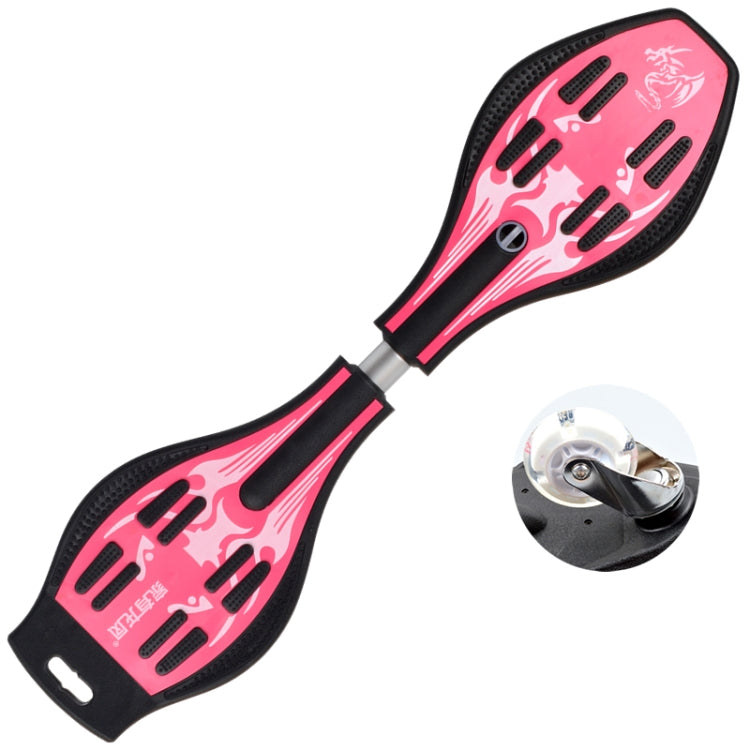 Hjemix | Motedrakt Vulkanmønster To-hjul Skateboard Blinkende Lys Hjul Vitalitet Bord (Rosa)