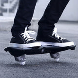 Hjemix | Motedrakt Vulkanmønster To-hjul Skateboard Blinkende Lys Hjul Vitalitet Bord (Rosa)
