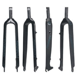 Hjemix | TOSEEK Ultra Light 26 Tommer 385mm Terrengsykkel Full Karbon Gaffel Rett Rør Skivebrems (Svart)