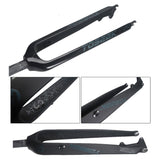 Hjemix | TOSEEK Ultra Light 26 Tommer 385mm Terrengsykkel Full Karbon Gaffel Rett Rør Skivebrems (Svart)