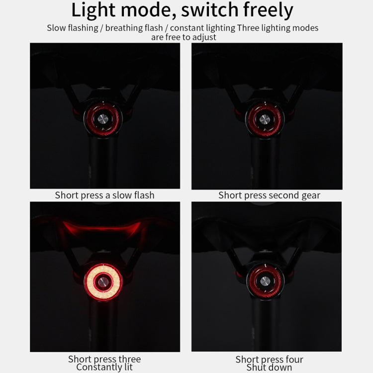 Hjemix | Antusi Q5 Sykkel Baklys Automatisk Brems Induksjonslys