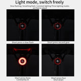 Hjemix | Antusi Q5 Sykkel Baklys Automatisk Brems Induksjonslys