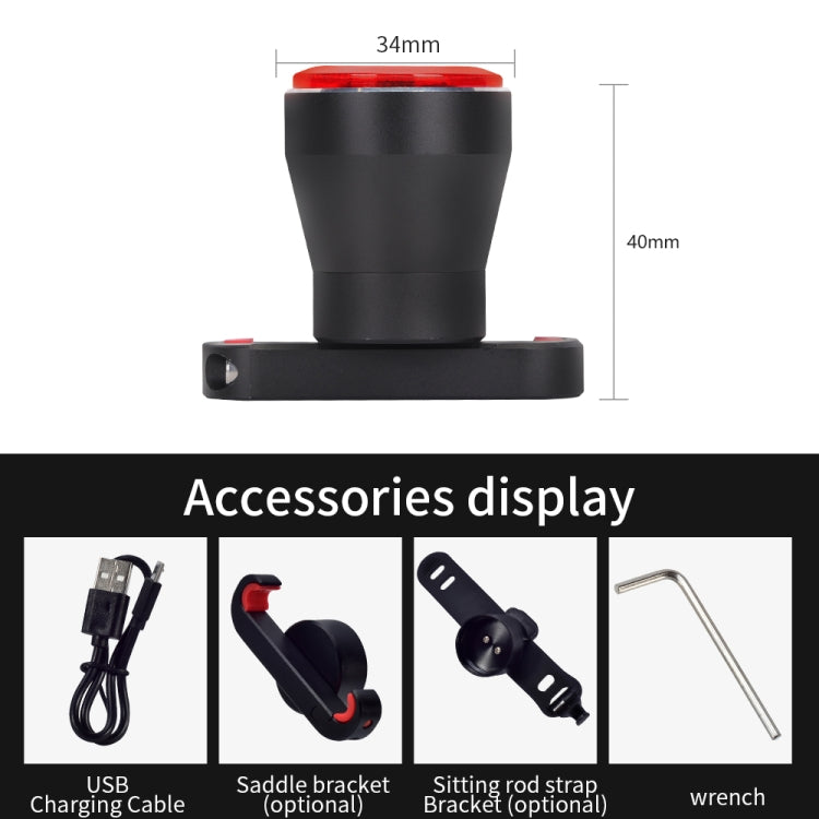 Hjemix | Antusi Q5 Sykkel Baklys Automatisk Brems Induksjonslys