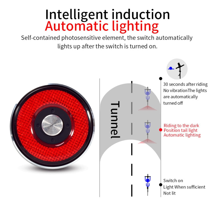 Hjemix | Antusi Q5 Sykkel Baklys Automatisk Brems Induksjonslys