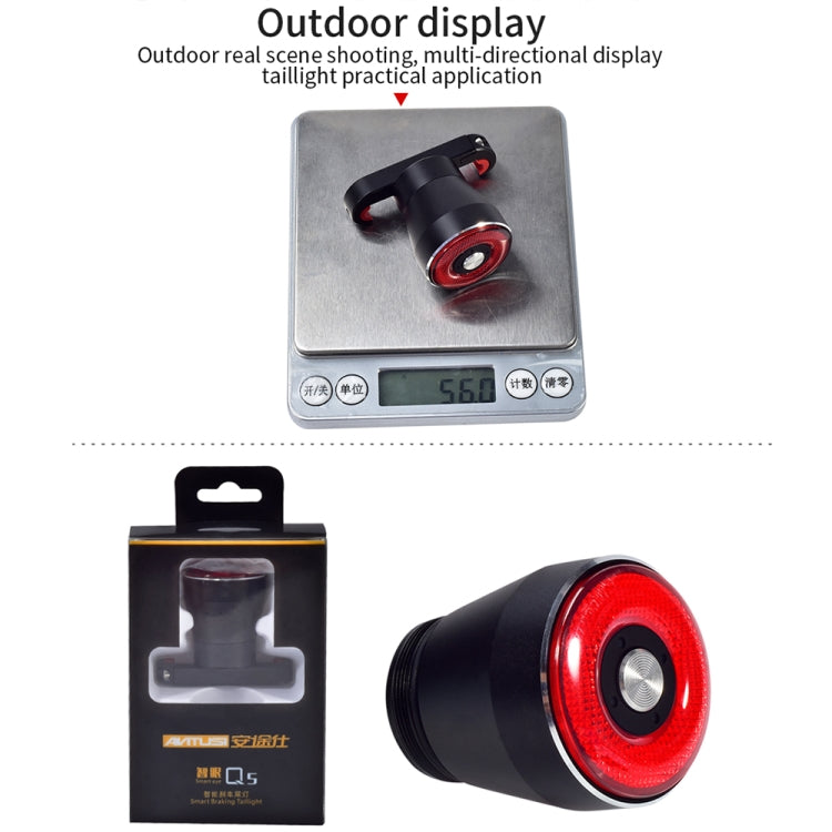 Hjemix | Antusi Q5 Sykkel Baklys Automatisk Brems Induksjonslys