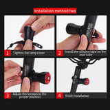 Hjemix | Antusi Q5 Sykkel Baklys Automatisk Brems Induksjonslys