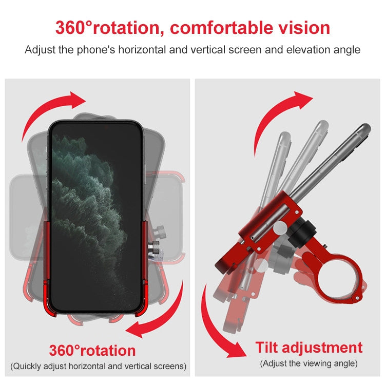 Hjemix | GUB P30 Aluminium Sykkel Telefonholder (Svart)