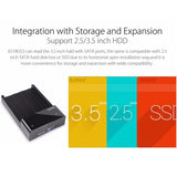 Hjemix | ORICO 6518US3 USB 3.0 Type-B 2.5 / 3.5 Tommers Verktøyløs HDD Dockingstasjon Ekstern Lagringskabinett Harddiskboks (Svart)