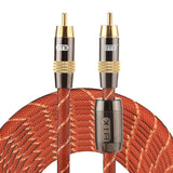 Hjemix | EMK TZ/A 8m OD8.0mm gullbelagt metallhode RCA til RCA plugg digital koaksialtilkoblingskabel audio / video RCA kabel